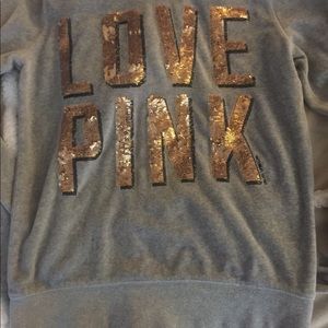 Victoria secret pink grey and gold jacket